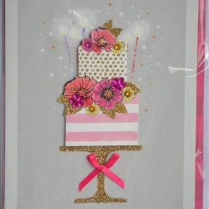 NWT Burgoyne Cake Birthday 3D Card Cake Size-5"X7"